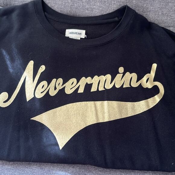Zadig & Voltaire "Nevermind" short sleeved sweatshirt. Size XS - Picture 4 of 5